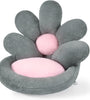 Round Nesting Cat Scratching Board Pet Nest Mat Flower Shape Seat Cushion Comfy Kawaii Gaming Chair Cushions 19 Inch Lazy Sofa Office Floor Pillow Cute Stuff For Gamer Bedroom Decor Grey